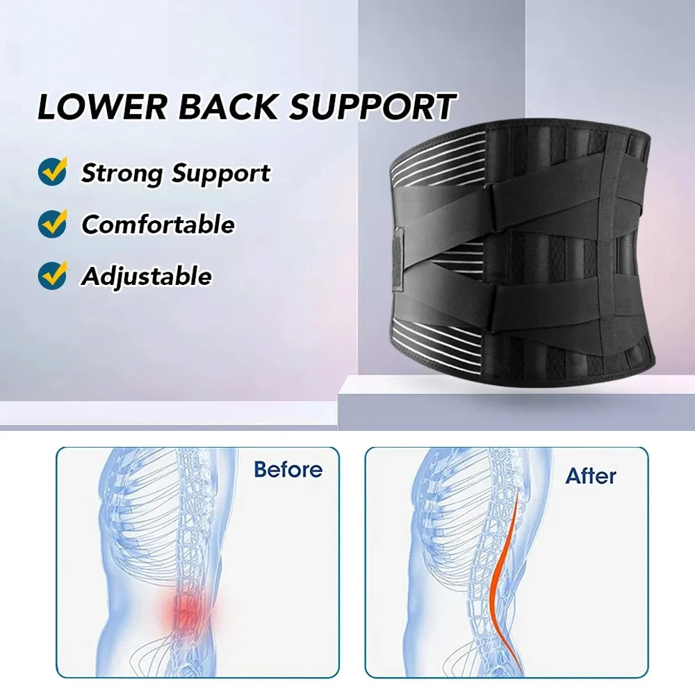 Lagom Wellness 360° Double-Pull Lumbar Support — Premium Spinal Alignment Belt