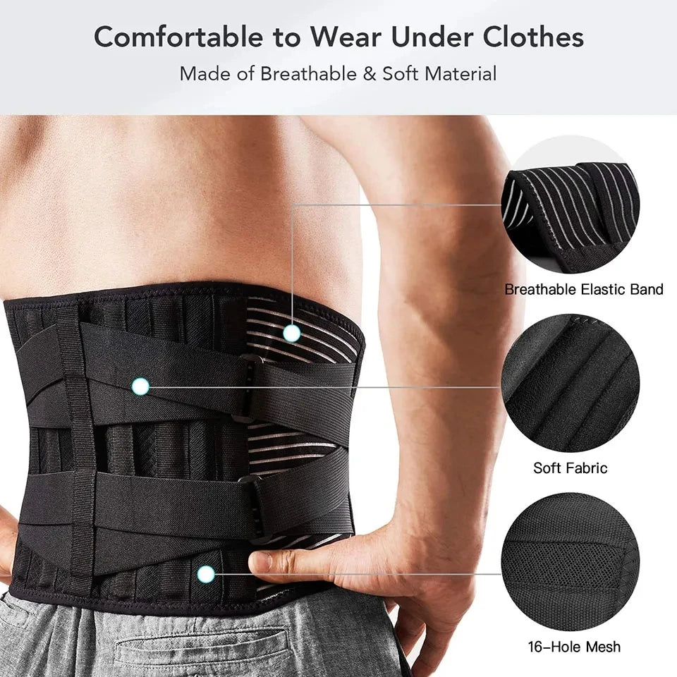 Lagom Wellness 360° Double-Pull Lumbar Support — Premium Spinal Alignment Belt